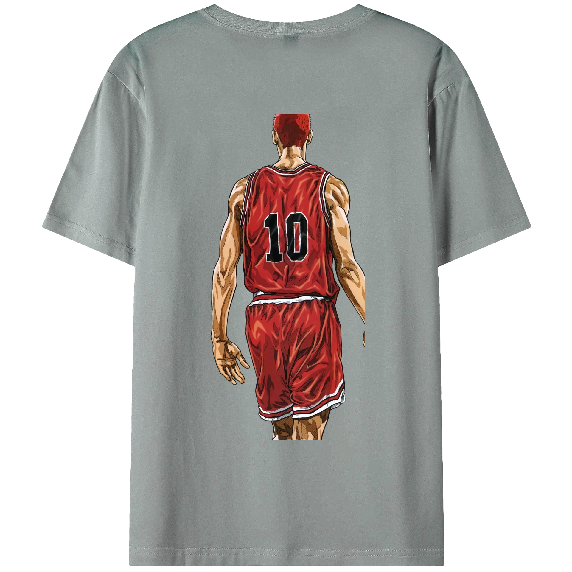 （画像用） SLAM DUNK／スラムダンク 綿100％ メンズ半袖Tシャツ（バックプリント） 通気性